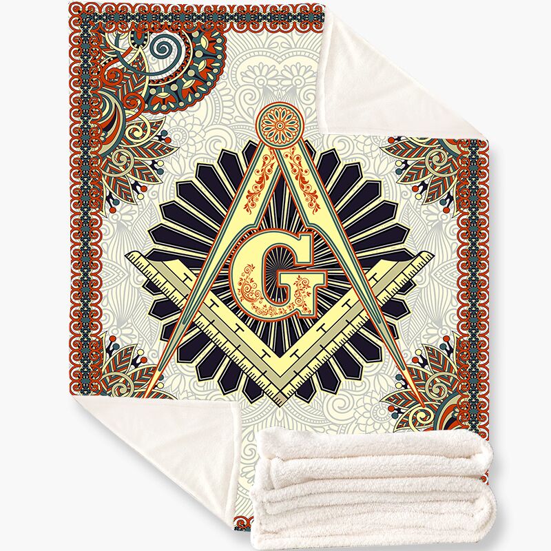 Vintage Masonic Fleece Blanket