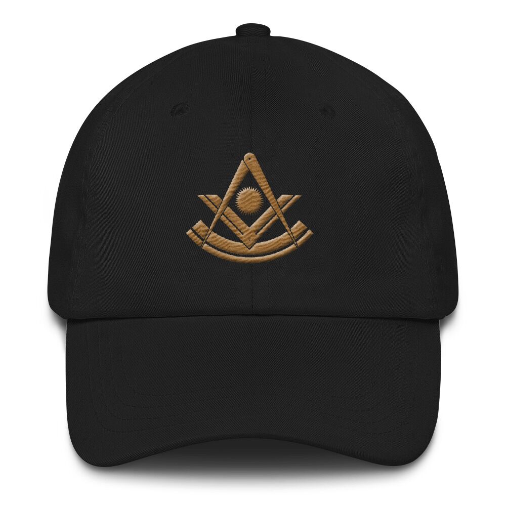 Past Master Masonic Hat Embroidery Old Gold