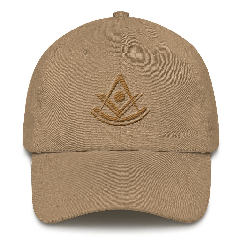 Past Master Masonic Hat Embroidery Old Gold - Image 2