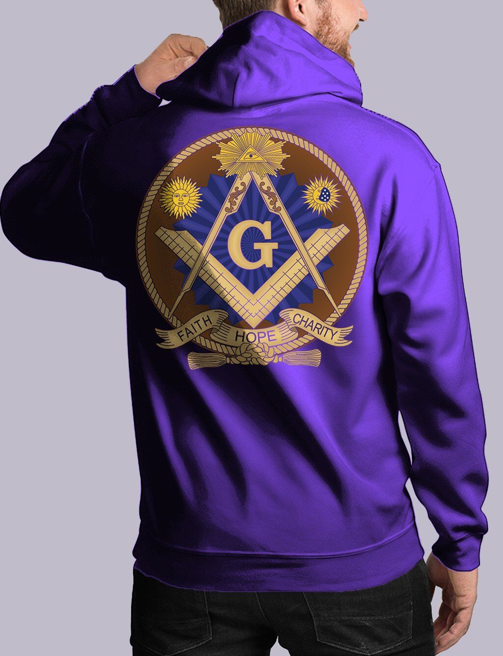 Faith Hope and Charity Masonic Hoodie - Image 3