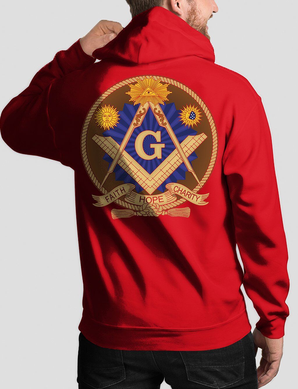 Faith Hope and Charity Masonic Hoodie - Image 4