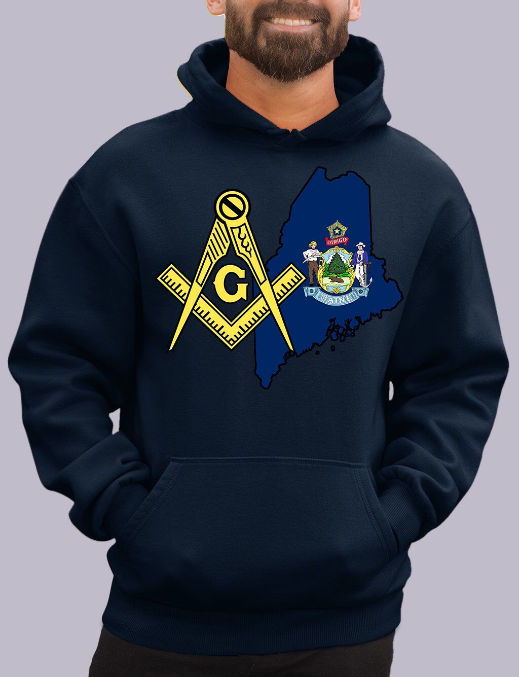 Maine Masonic Hoodie - Image 2