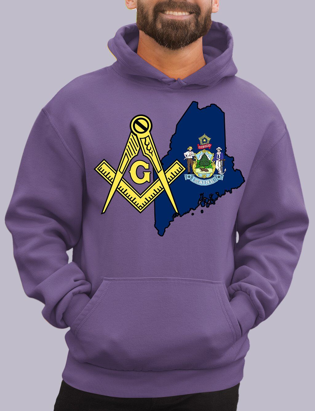 Maine Masonic Hoodie - Image 3