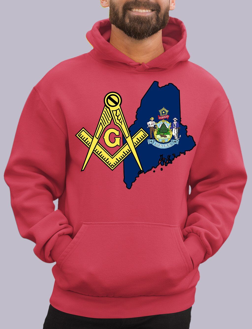 Maine Masonic Hoodie - Image 4
