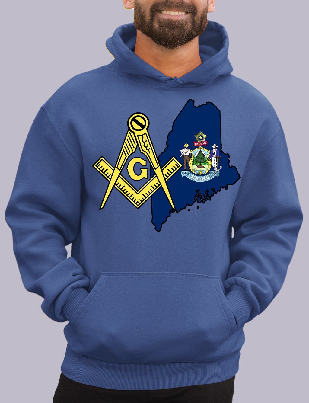 Maine Masonic Hoodie - Image 5