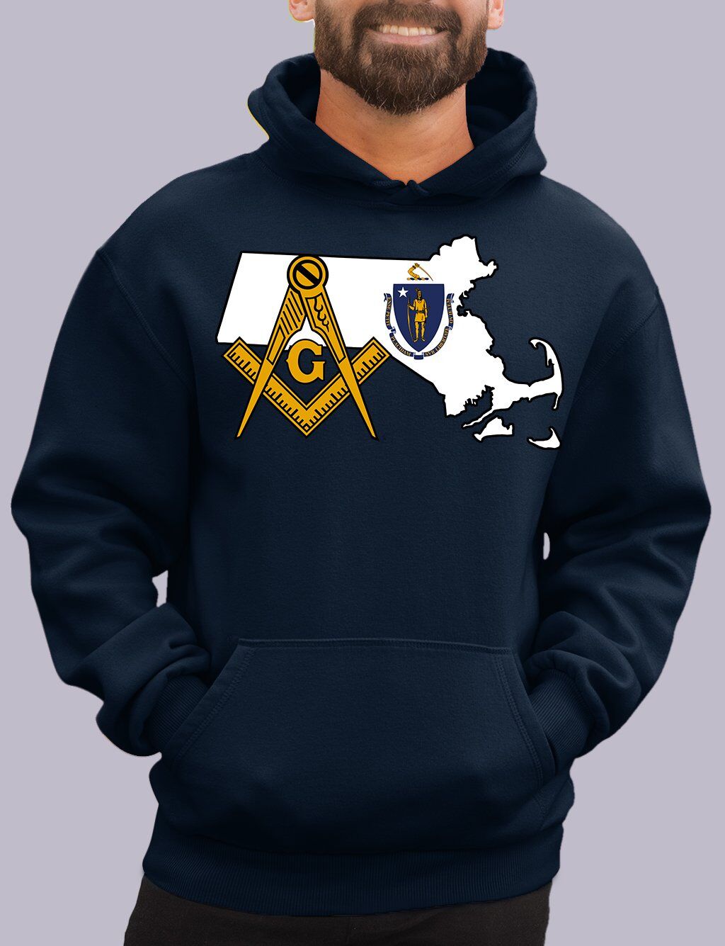 Massachusetts Masonic Hoodie - Image 2