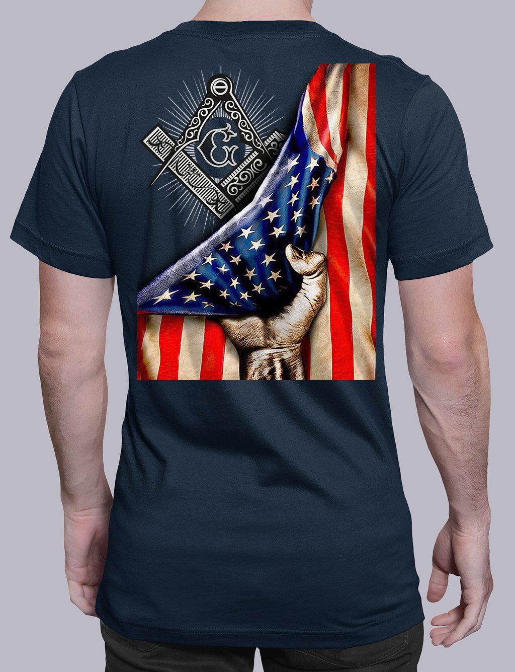 Masonic American Flag T-Shirt - Image 2