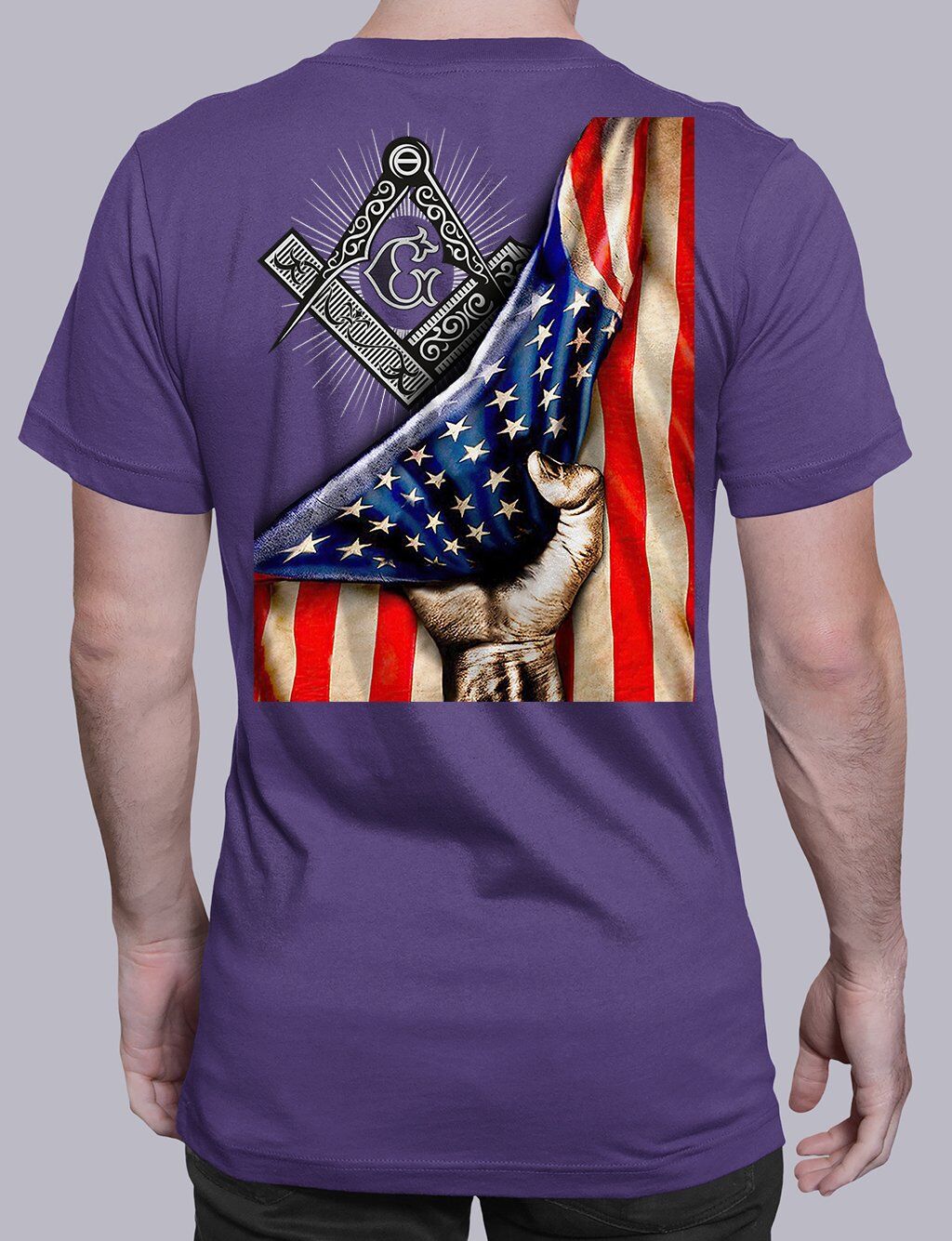 Masonic American Flag T-Shirt - Image 3