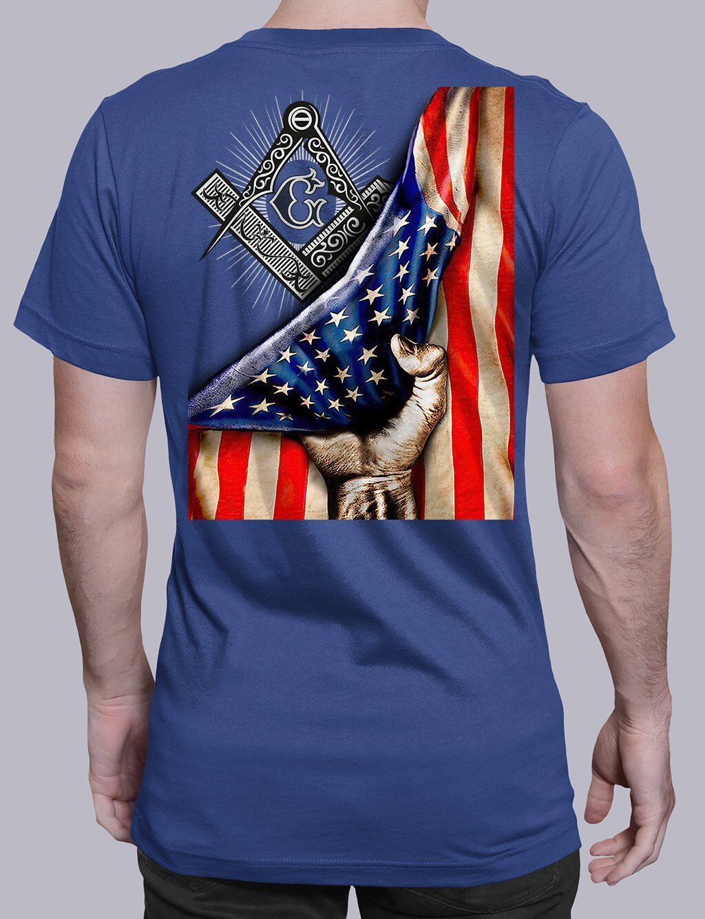 Masonic American Flag T-Shirt - Image 5