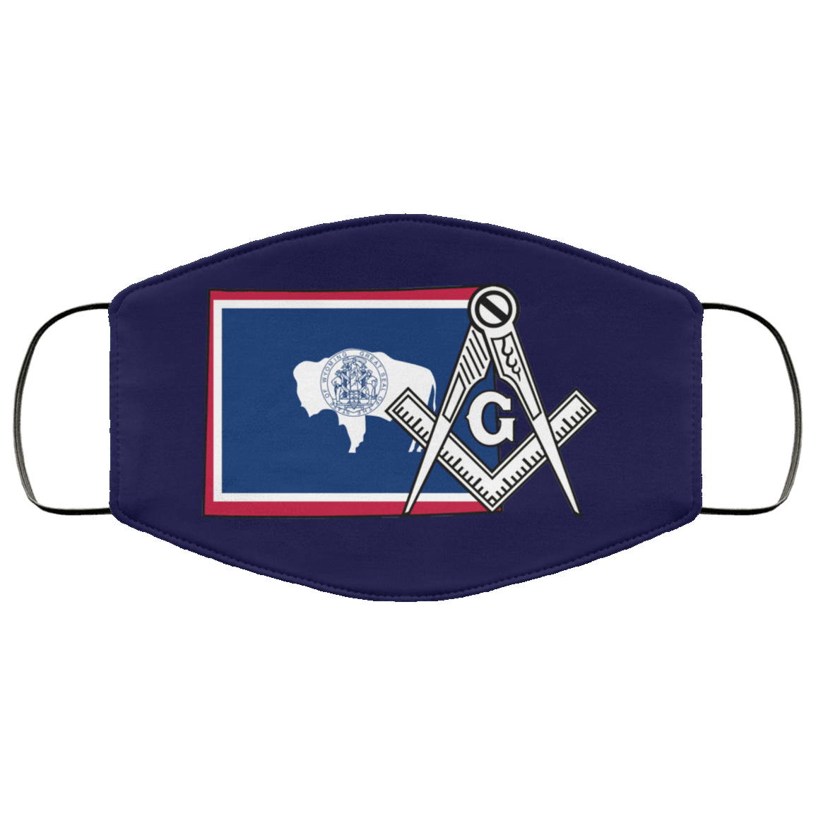 Wyoming Masonic Face Mask - Image 2