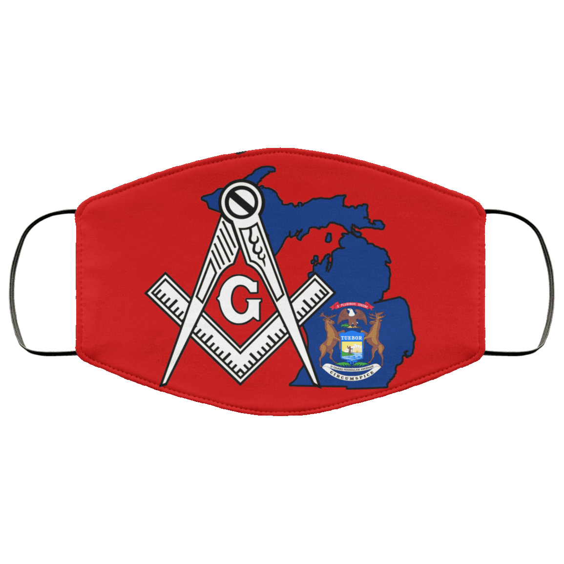 Michigan Masonic Face Mask - Image 3