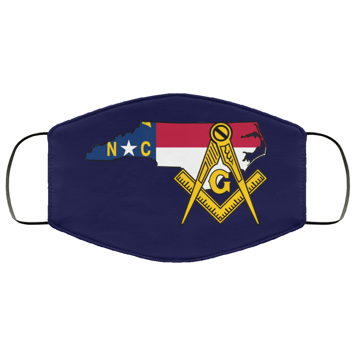 North Carolina Masonic Face Mask - Image 2