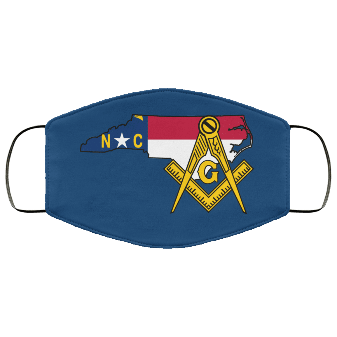 North Carolina Masonic Face Mask - Image 4