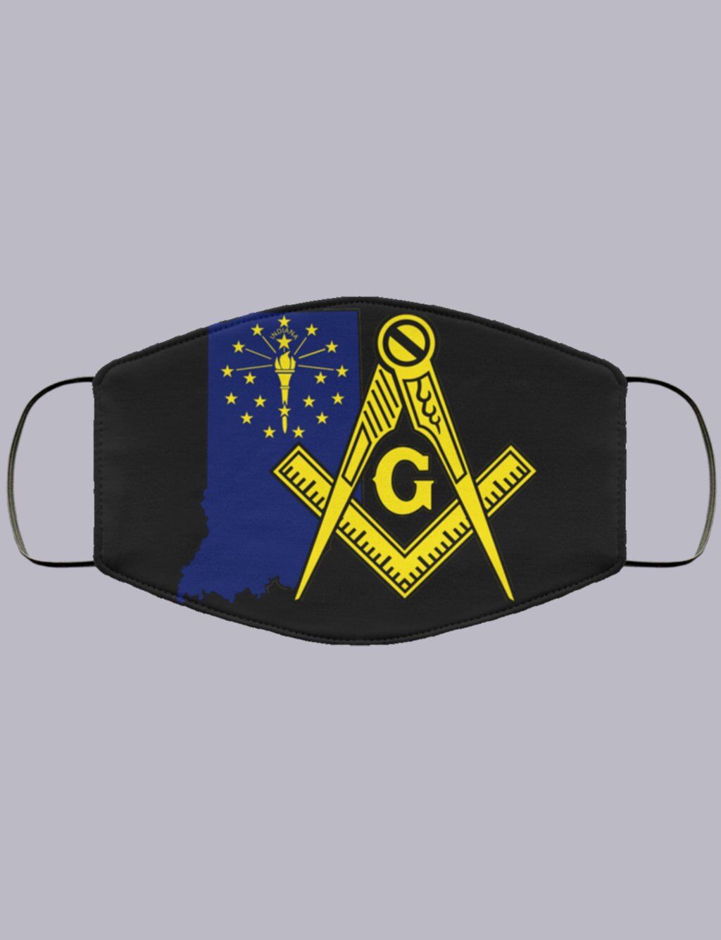 Indaiana Masonic Face Mask