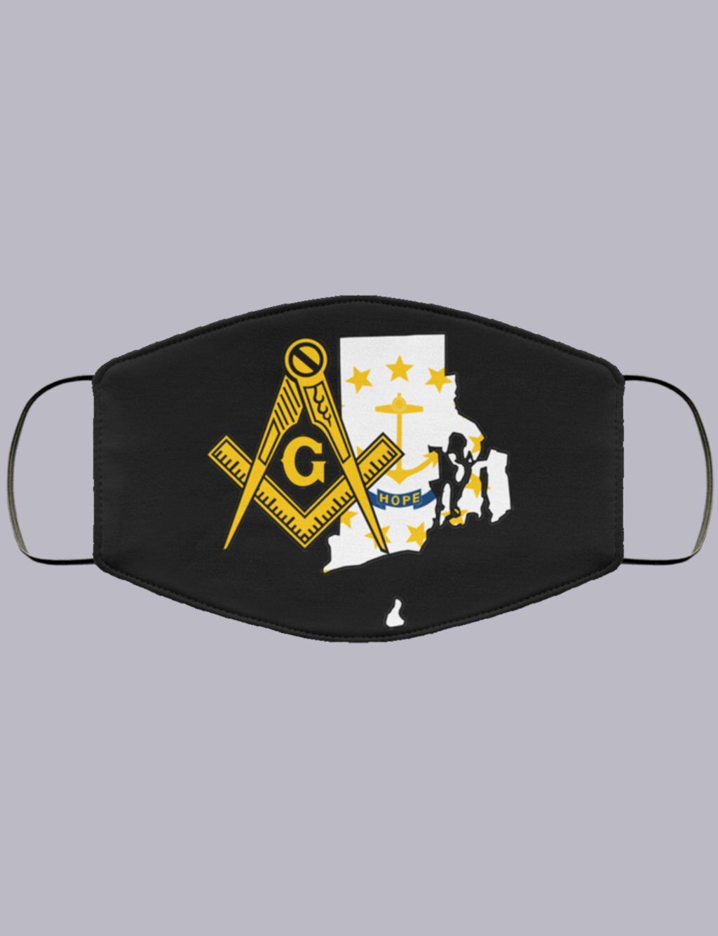 Rhode Island Masonic Face Mask