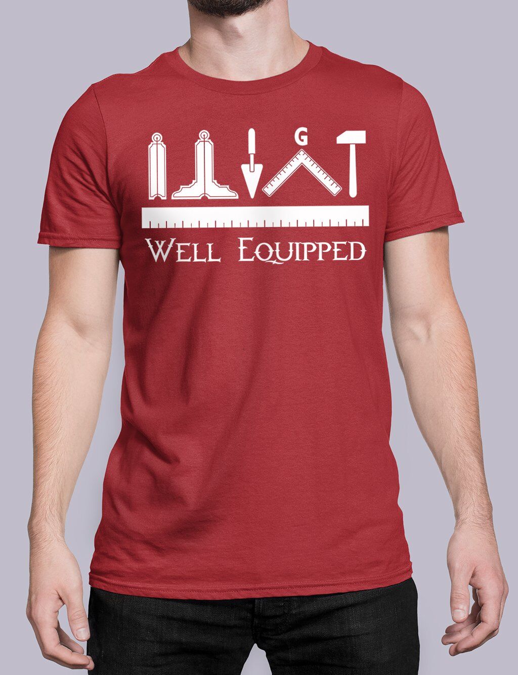 Well Equipped Masonic T-shirt - Image 4