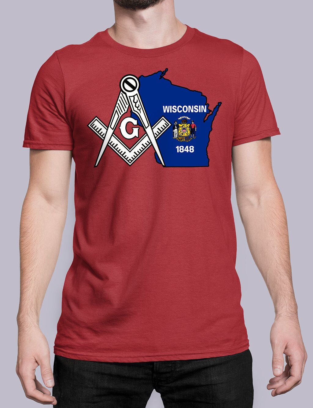 Wisconsin Masonic Tee - Image 4