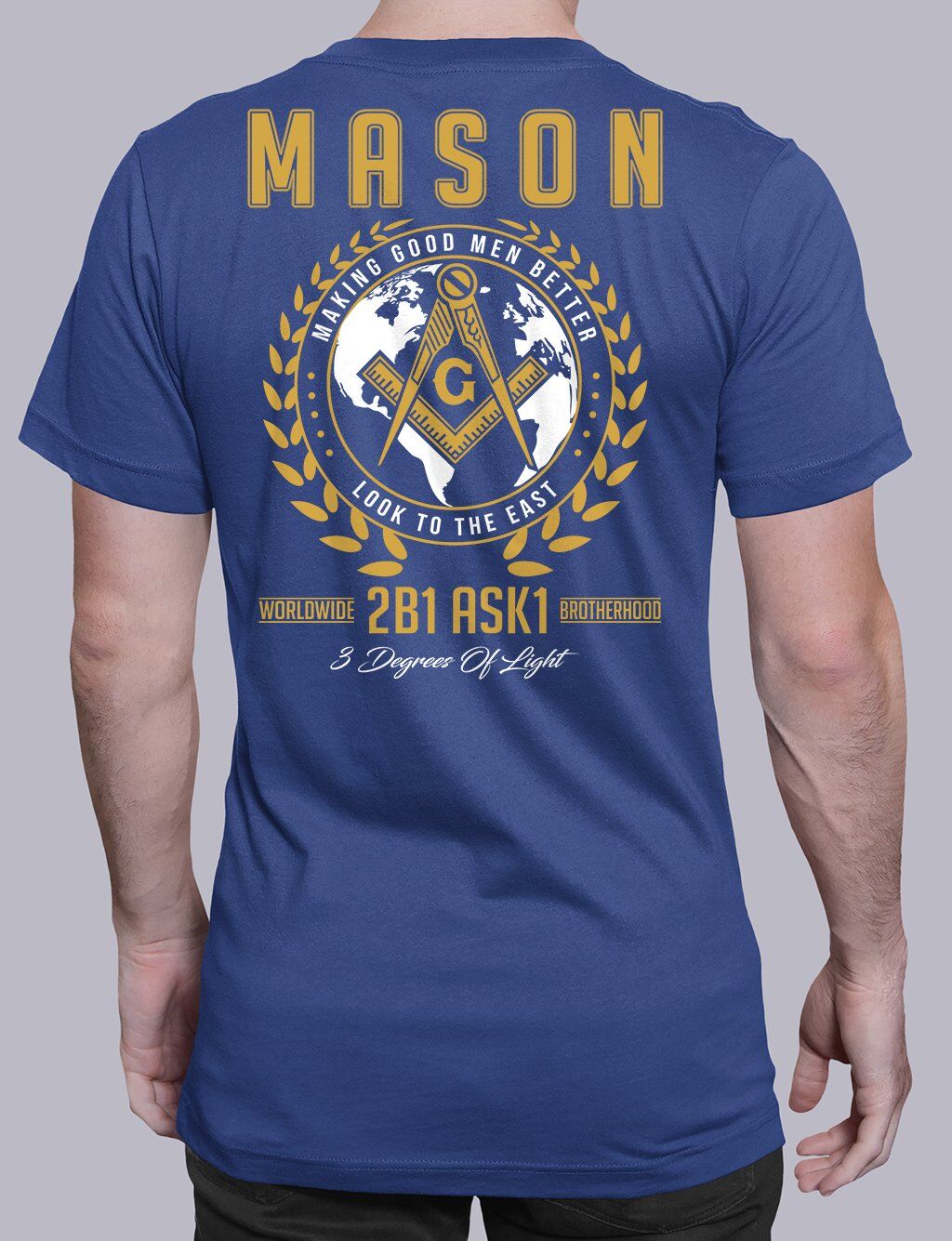 Mason 3 Degrees of Light 2B1 ASK1 Masonic T-Shirt - Image 5