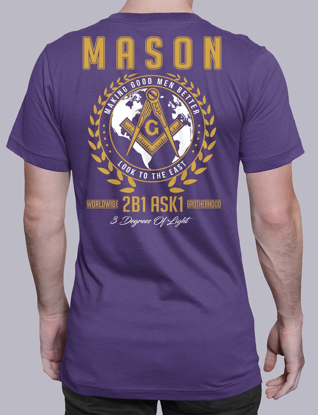 Mason 3 Degrees of Light 2B1 ASK1 Masonic T-Shirt - Image 3
