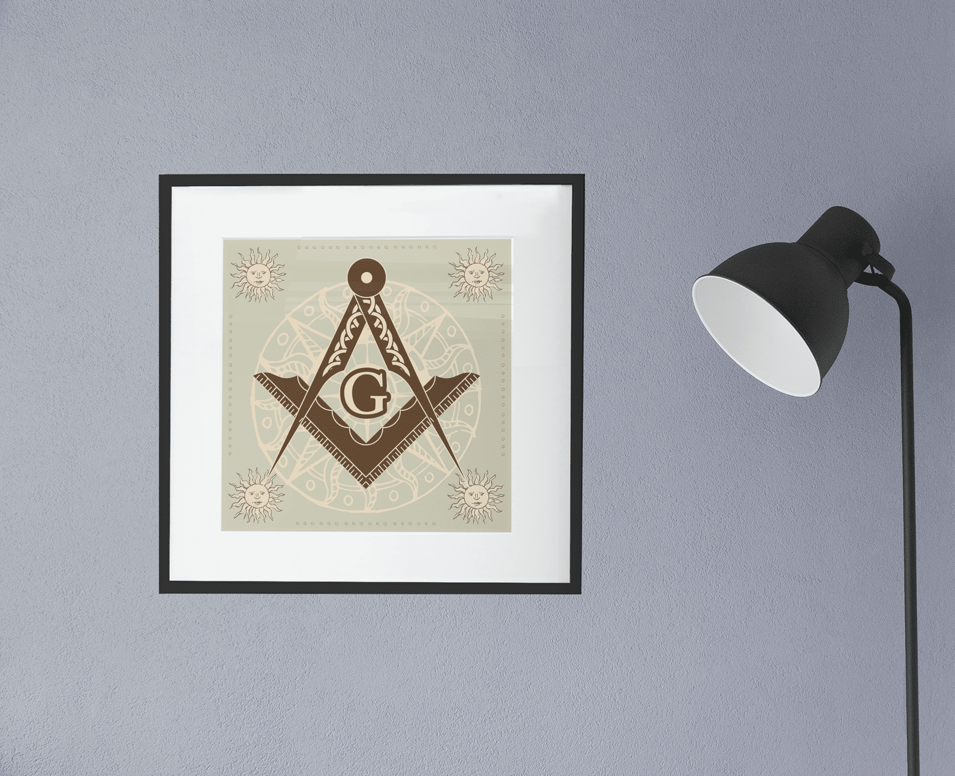 Masonic Symbol Square Poster