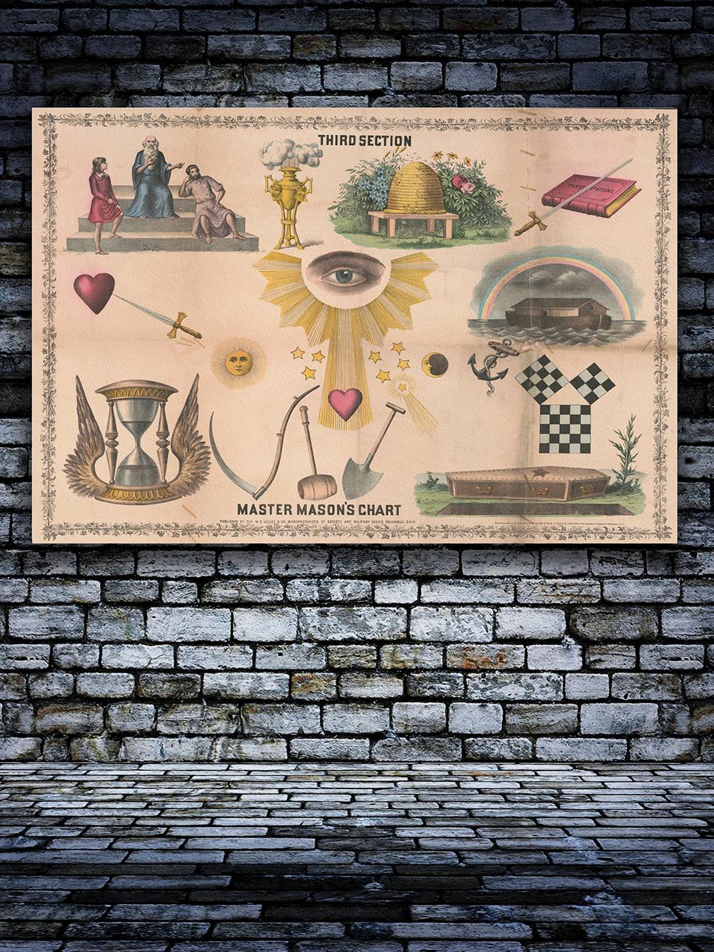 Master Mason's Chart, Third Section Canvas