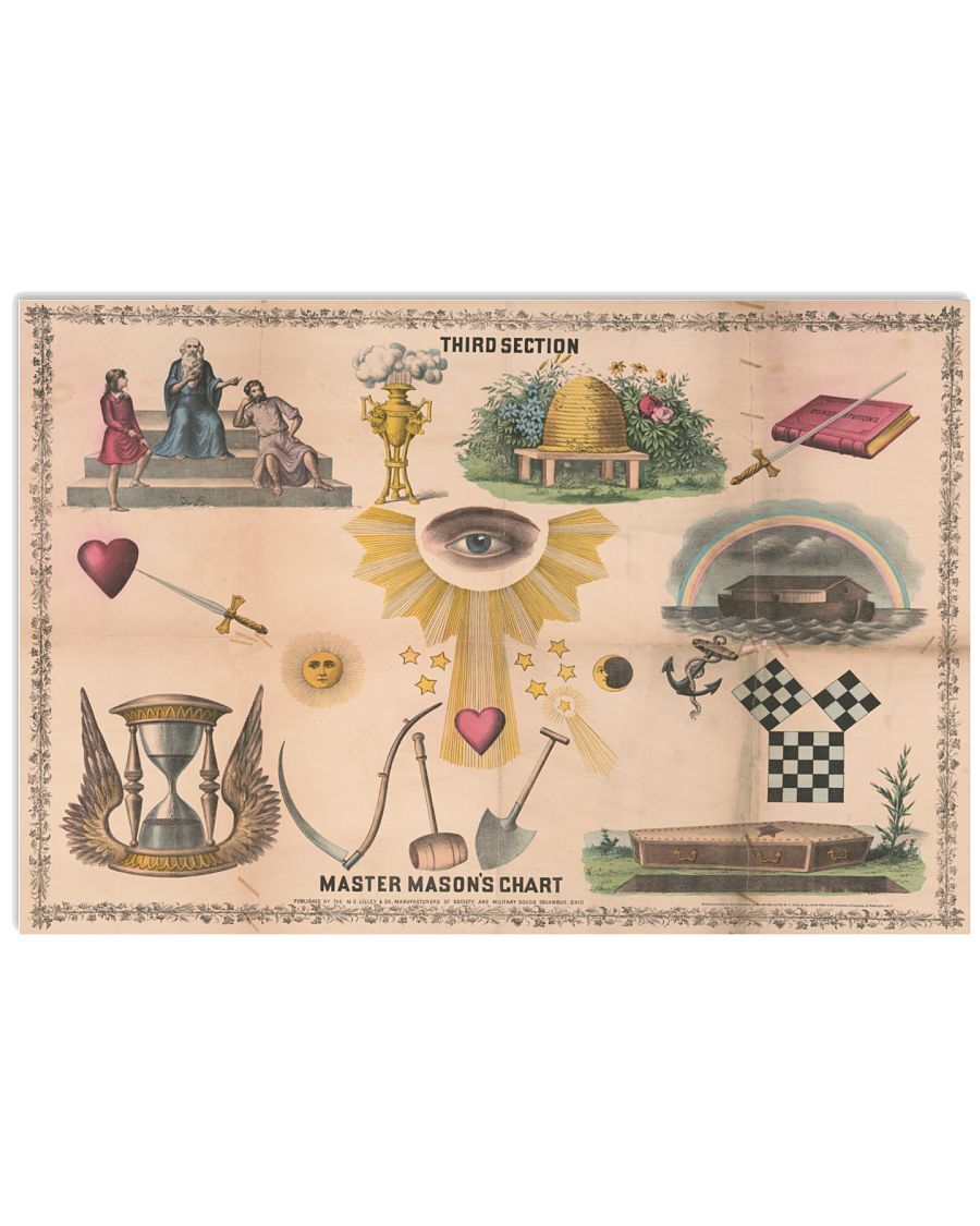 Master Mason's Chart, Third Section Canvas - Image 2