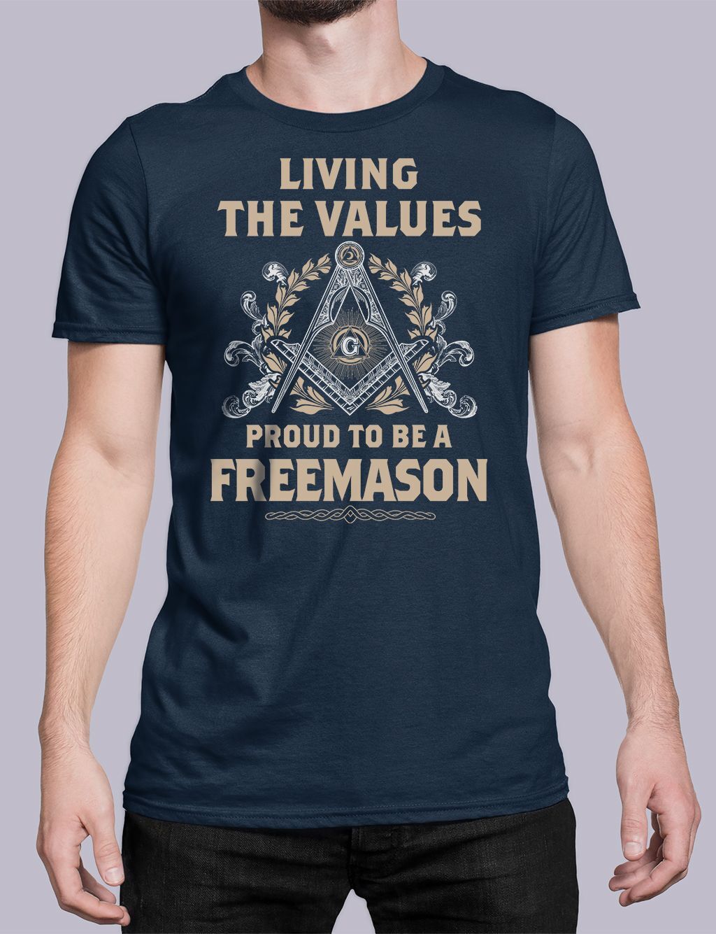 Living The Values Masonic T-shirt - Image 2