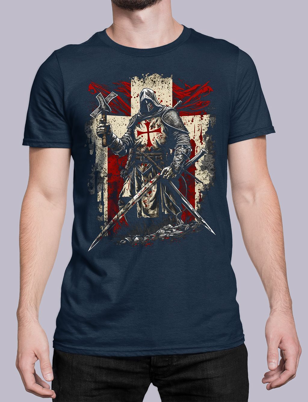 Knights Templar T-shirt – MV008 - Image 2