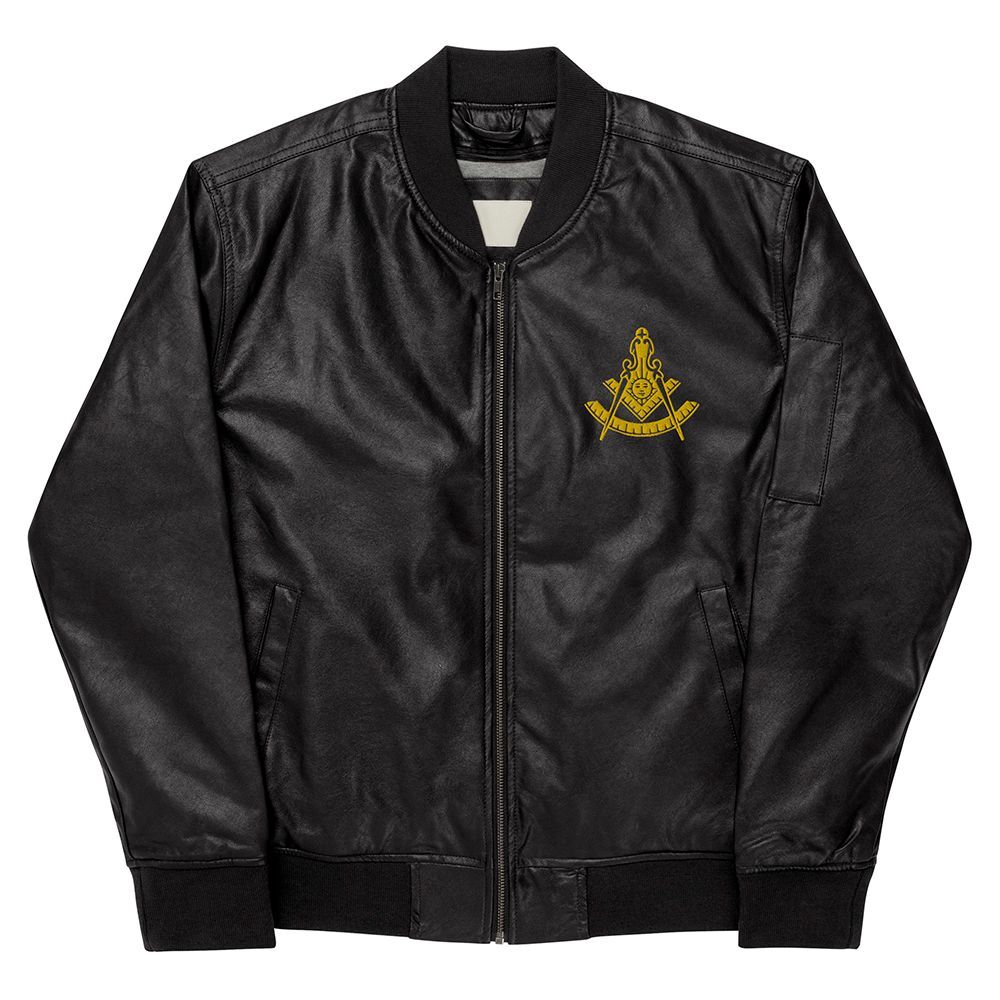 Past Master Masonic Leather Jacket