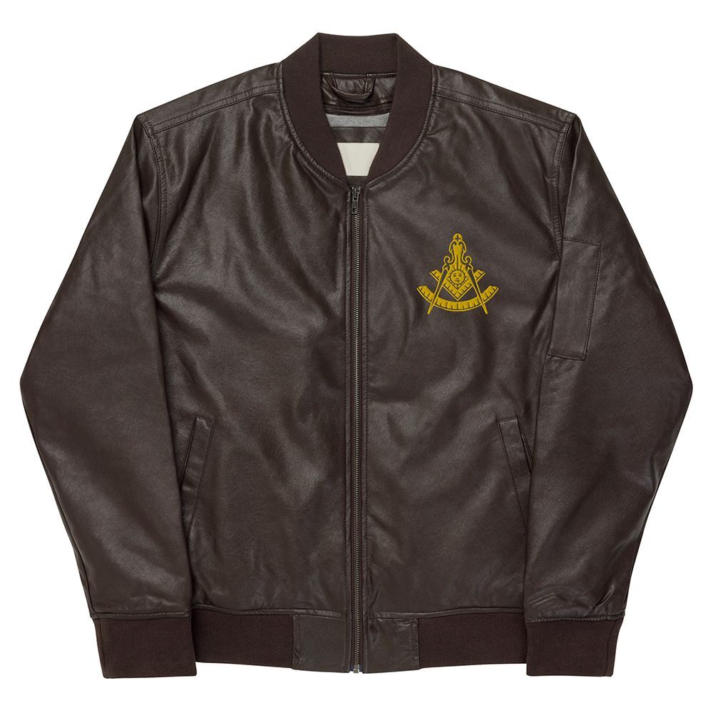 Past Master Masonic Leather Jacket - Image 6