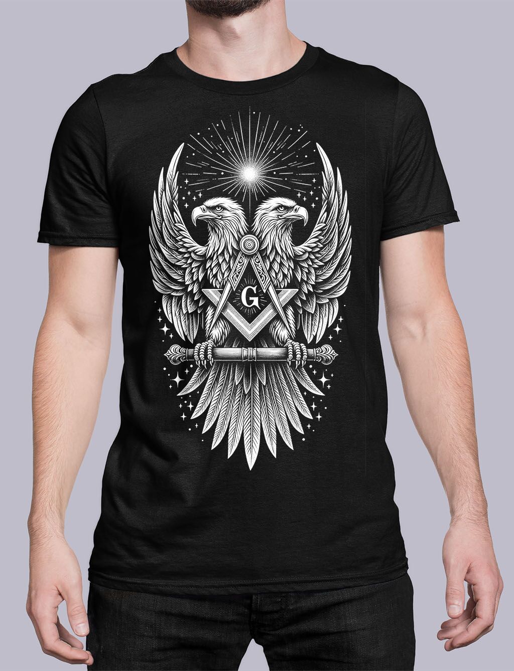 The Double Headed Eagle Scottish Rite Masonic T-shirt