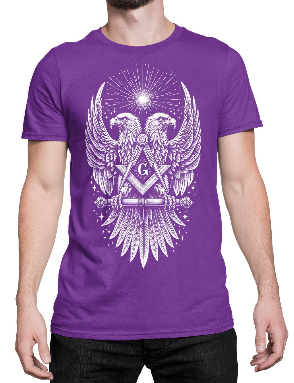The Double Headed Eagle Scottish Rite Masonic T-shirt - Image 5
