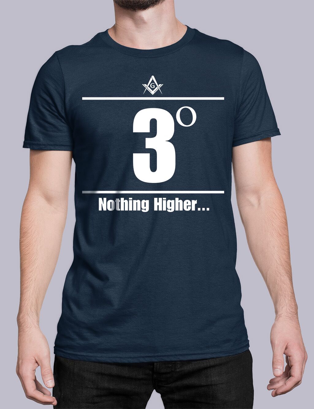 3 Degree Nothing Higher Masonic T-shirt - Image 2