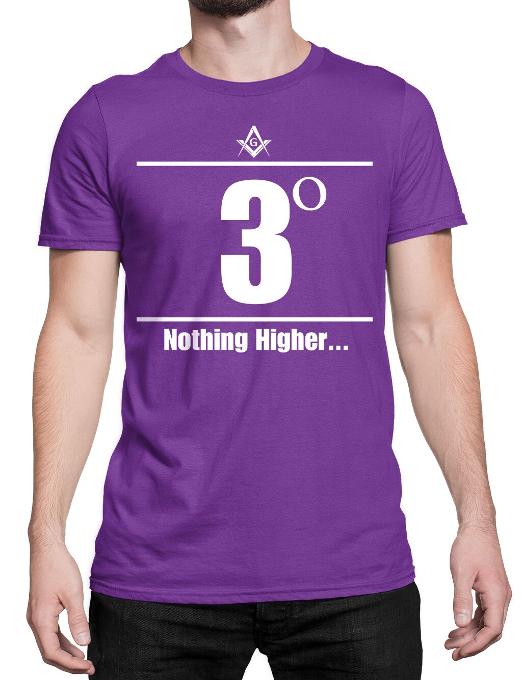 3 Degree Nothing Higher Masonic T-shirt - Image 5