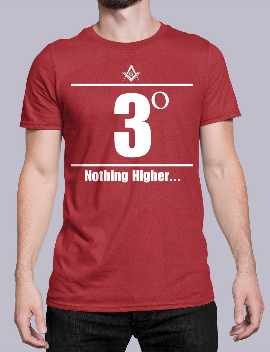 3 Degree Nothing Higher Masonic T-shirt - Image 4