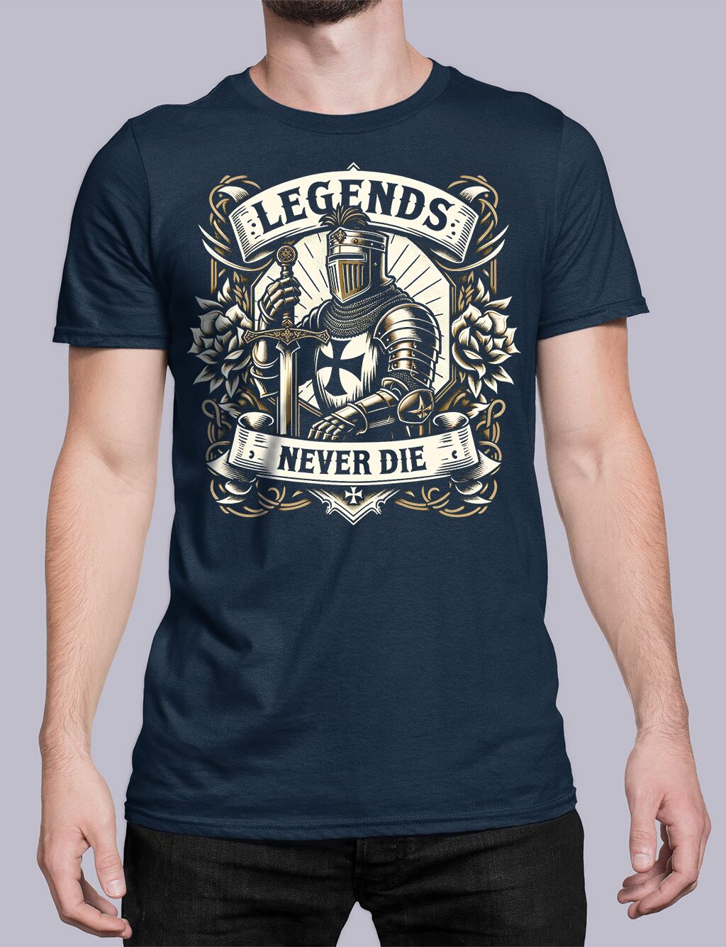 Legends Never Die Knights Templar T-shirt - Image 2