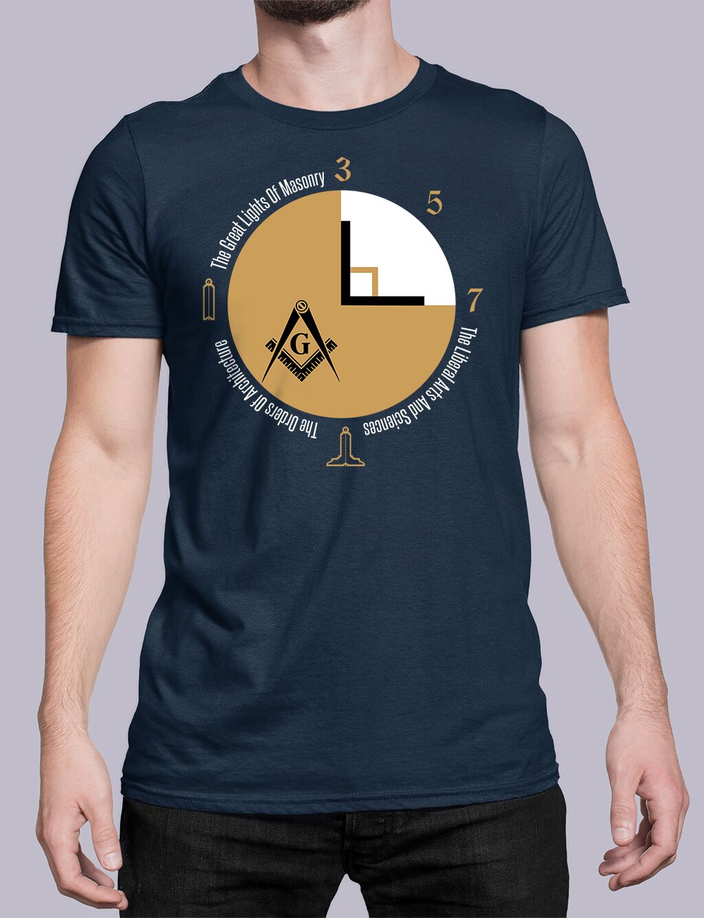 Part Of A Circle Masonic T-shirt - Image 2