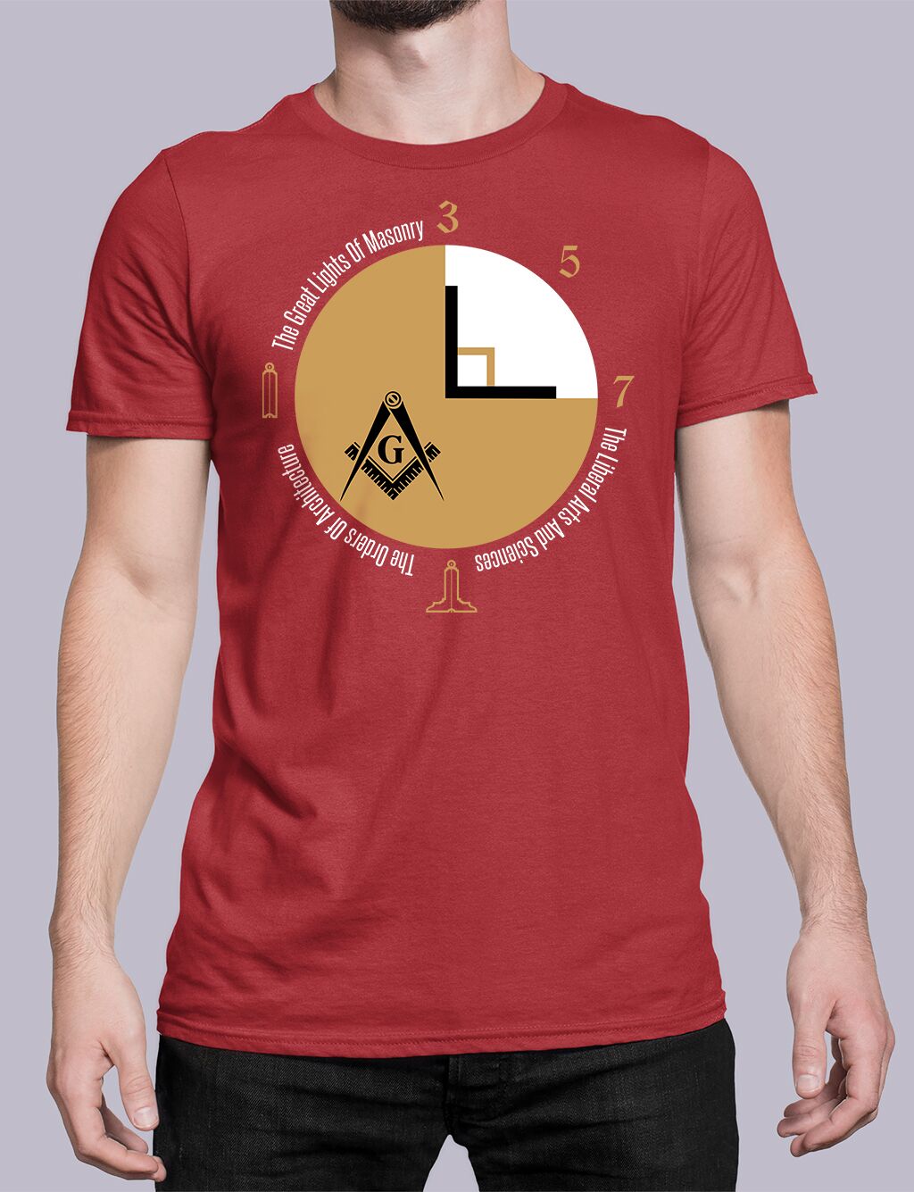 Part Of A Circle Masonic T-shirt - Image 4