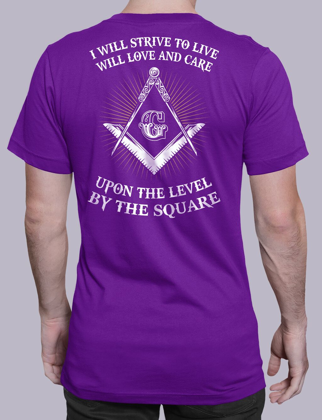 I Will Strive To Live Masonic T-Shirt - Image 4
