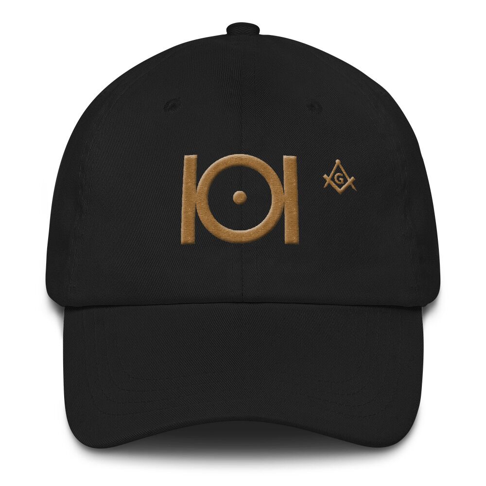Masonic Hat 3D Puff Embroidery Old Gold