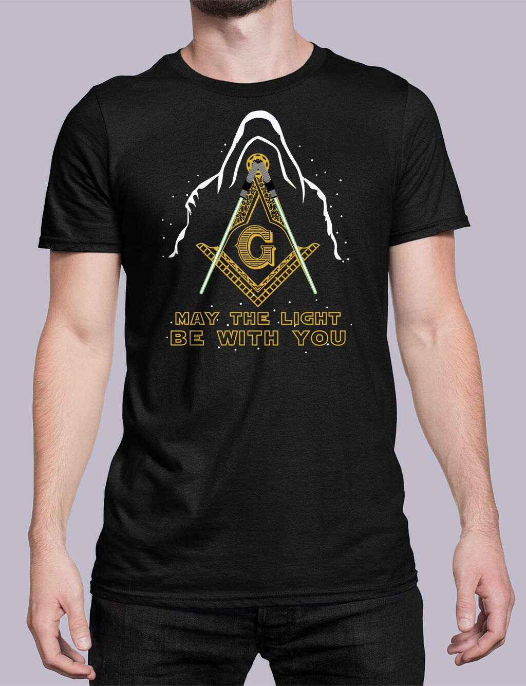May The Light Be With You Masonic T-shirt