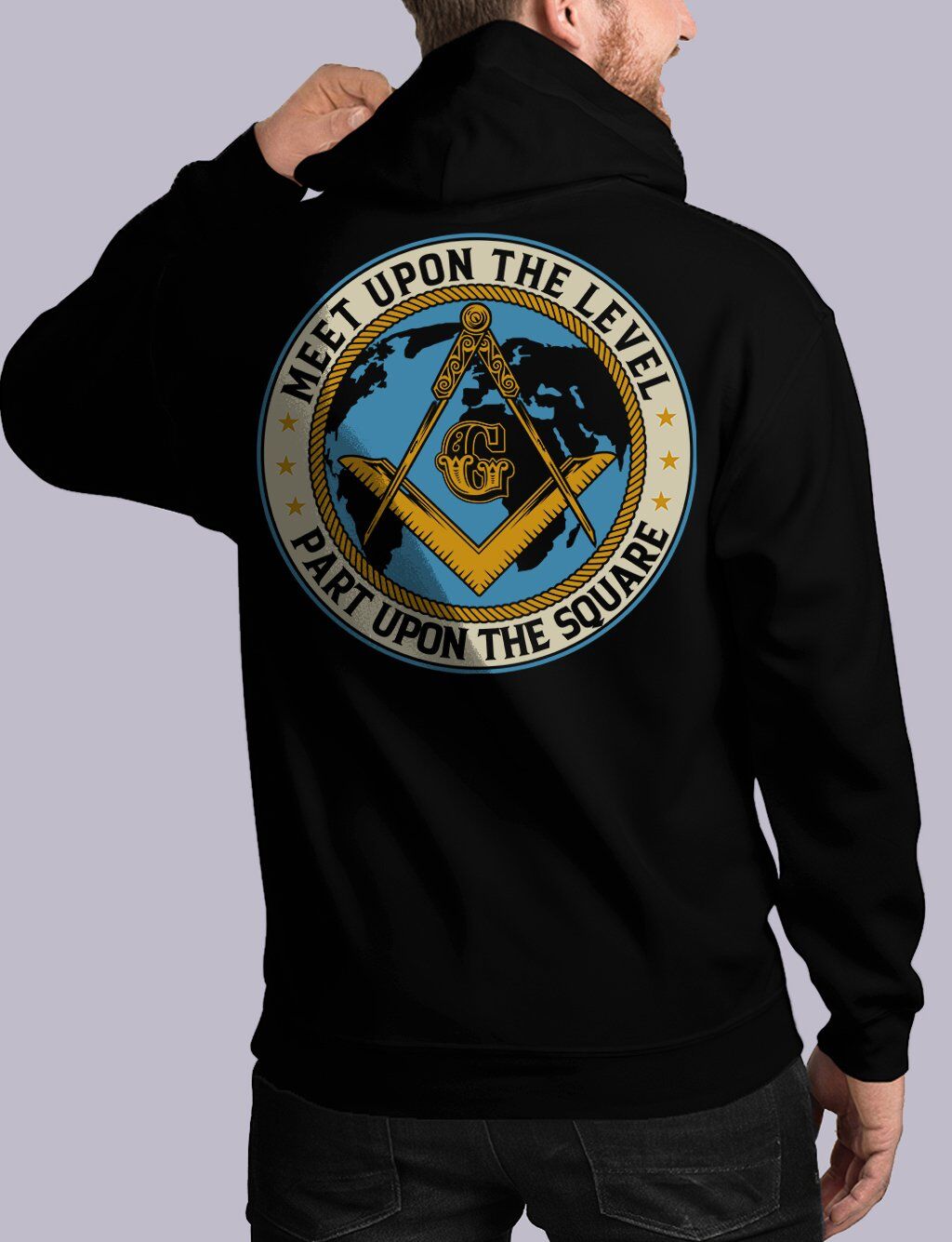 Meet Upon The Level Masonic Hoodie